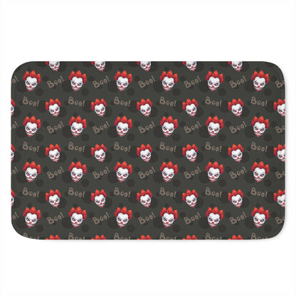 Evil Scary Clown Pattern Print Indoor Door Mat