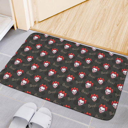 Evil Scary Clown Pattern Print Indoor Door Mat