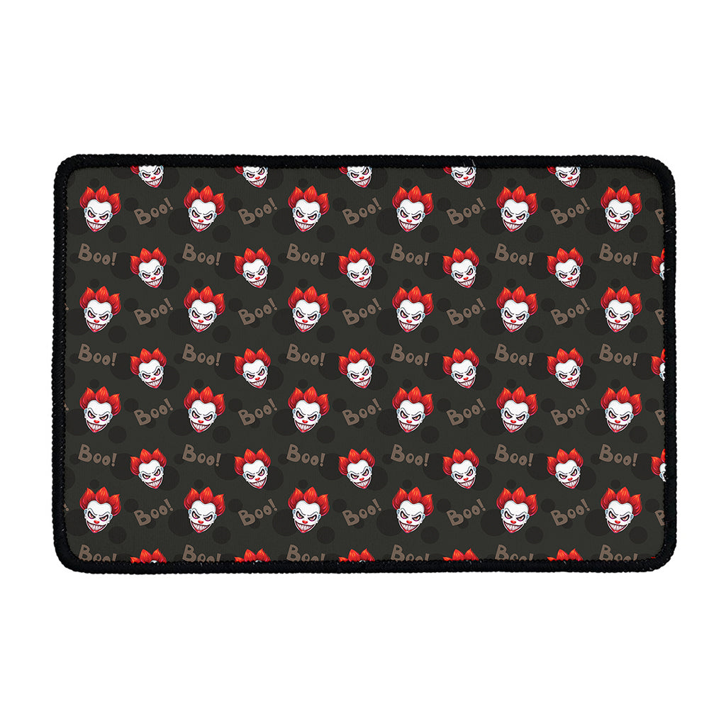 Evil Scary Clown Pattern Print Kitchen Mat