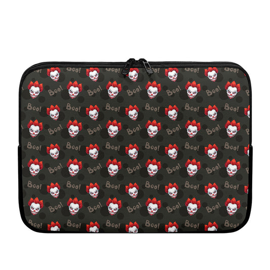 Evil Scary Clown Pattern Print Laptop Sleeve