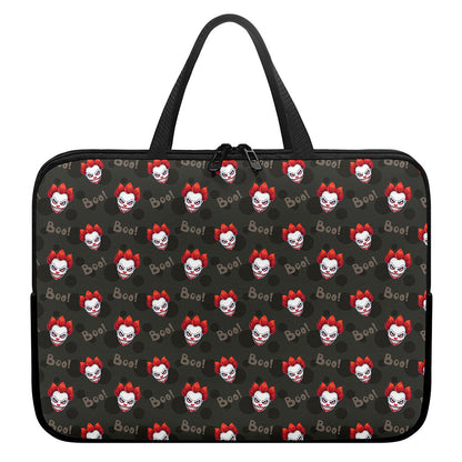 Evil Scary Clown Pattern Print Laptop Sleeve With Handle