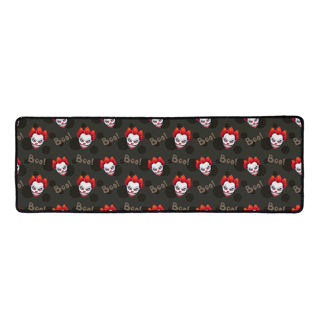 Evil Scary Clown Pattern Print Long Kitchen Mat