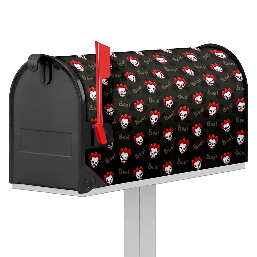 Evil Scary Clown Pattern Print Mailbox Cover