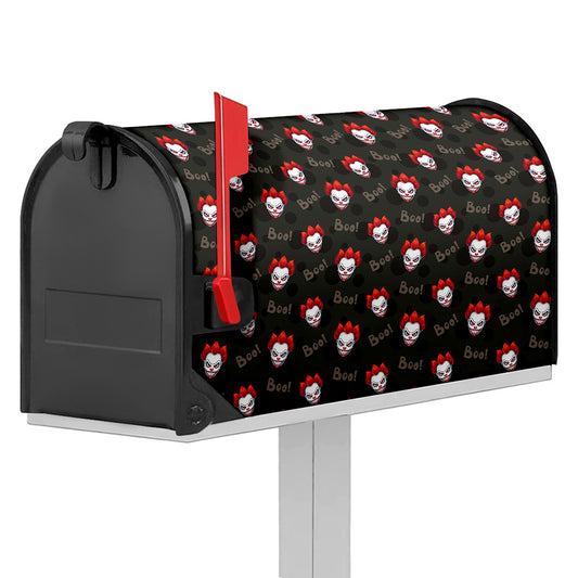 Evil Scary Clown Pattern Print Mailbox Cover