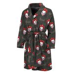 Evil Scary Clown Pattern Print Men's Bathrobe