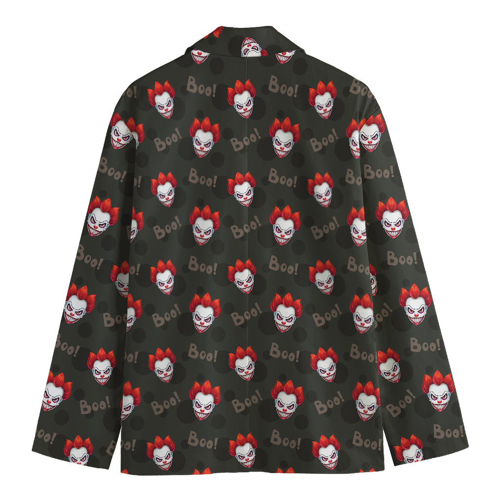 Evil Scary Clown Pattern Print Men's Blazer