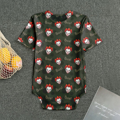 Evil Scary Clown Pattern Print Men's Bodysuit