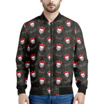Evil Scary Clown Pattern Print Men's Bomber Jacket