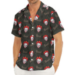 Evil Scary Clown Pattern Print Men's Deep V-Neck Shirt