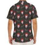 Evil Scary Clown Pattern Print Men's Deep V-Neck Shirt
