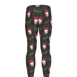 Evil Scary Clown Pattern Print Men's leggings