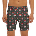 Evil Scary Clown Pattern Print Men's Long Boxer Briefs