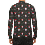 Evil Scary Clown Pattern Print Men's Long Sleeve Rash Guard