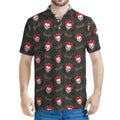 Evil Scary Clown Pattern Print Men's Polo Shirt