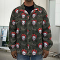Evil Scary Clown Pattern Print Men's Shirt Jacket