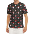 Evil Scary Clown Pattern Print Men's Short Sleeve Rash Guard