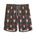 Evil Scary Clown Pattern Print Men's Athletic Shorts