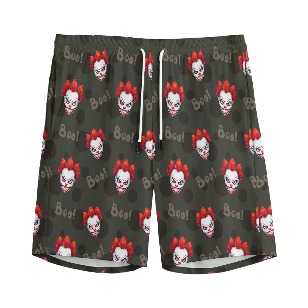 Evil Scary Clown Pattern Print Men's Sports Shorts
