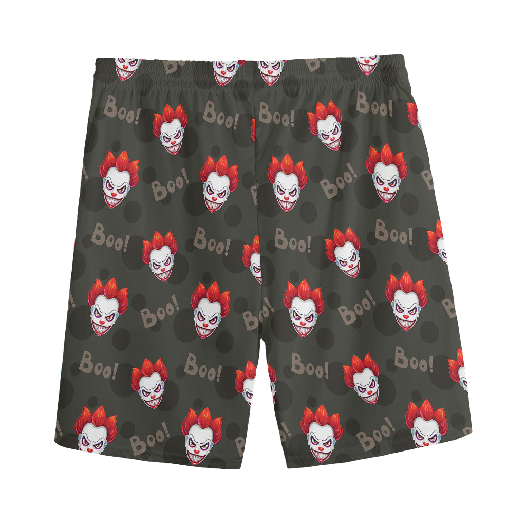 Evil Scary Clown Pattern Print Men's Sports Shorts