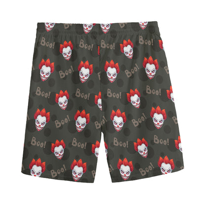 Evil Scary Clown Pattern Print Men's Sports Shorts