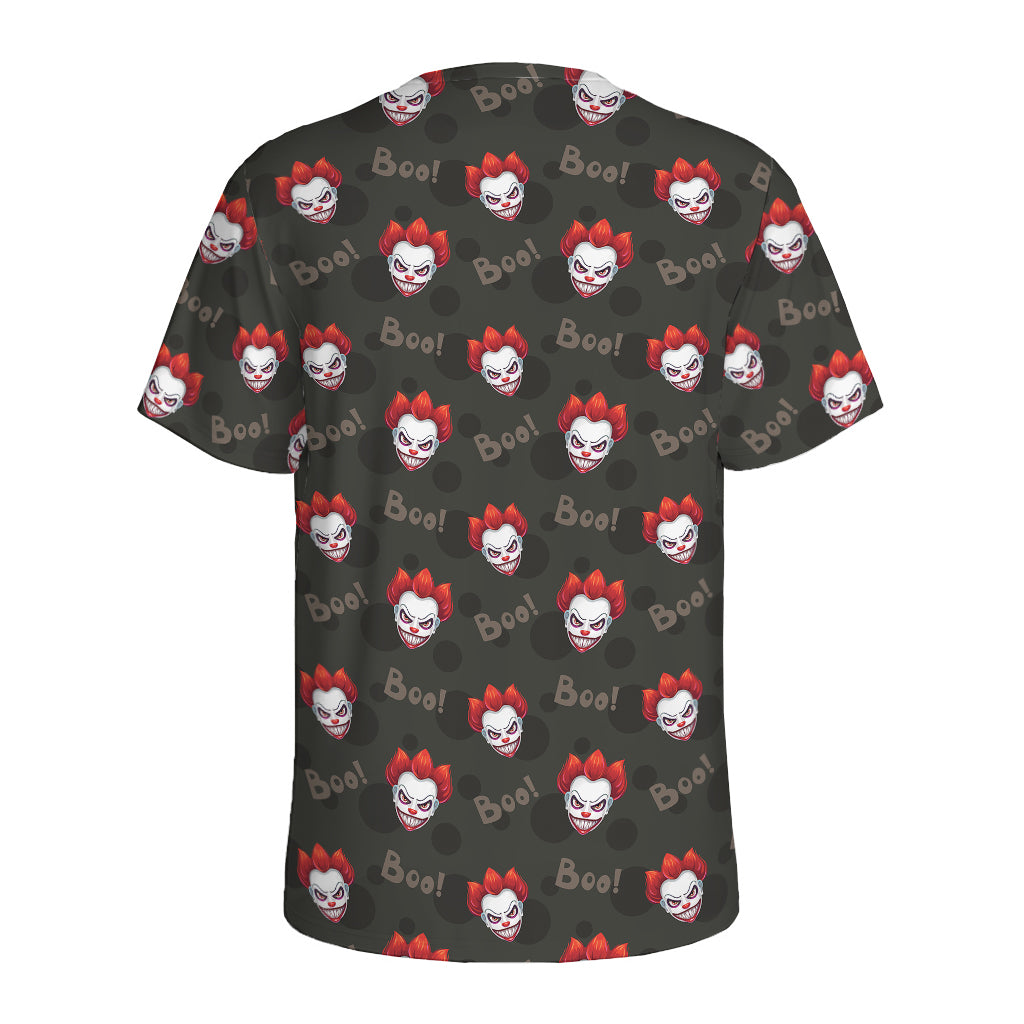 Evil Scary Clown Pattern Print Men's Sports T-Shirt