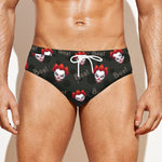 Evil Scary Clown Pattern Print Men's Swim Briefs