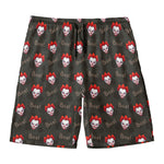 Evil Scary Clown Pattern Print Men's Swim Trunks