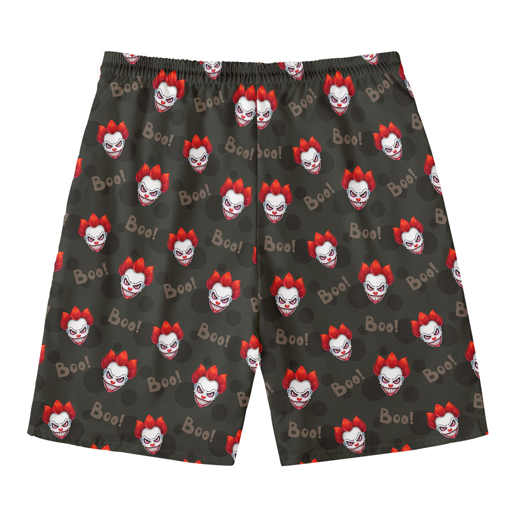 Evil Scary Clown Pattern Print Men's Swim Trunks