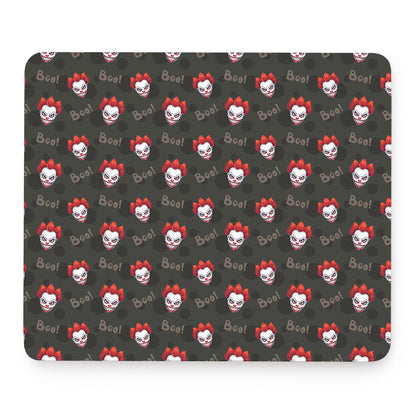 Evil Scary Clown Pattern Print Mouse Pad