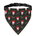 Evil Scary Clown Pattern Print Over The Collar Dog Bandana