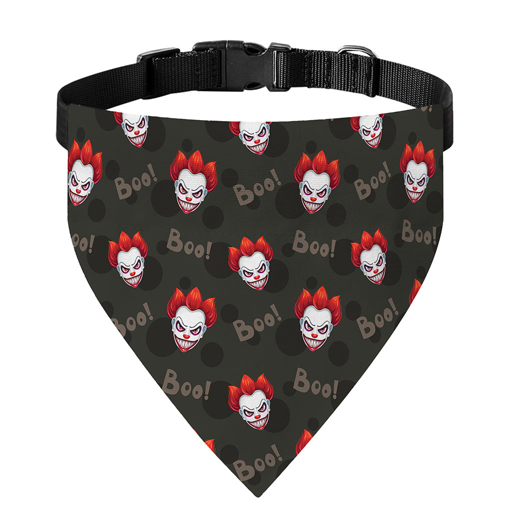 Evil Scary Clown Pattern Print Over The Collar Dog Bandana