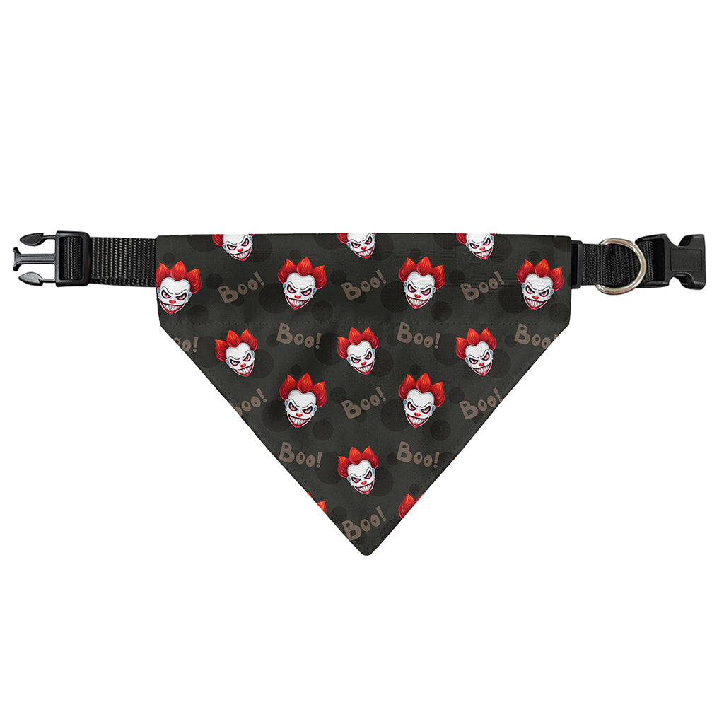 Evil Scary Clown Pattern Print Over The Collar Dog Bandana