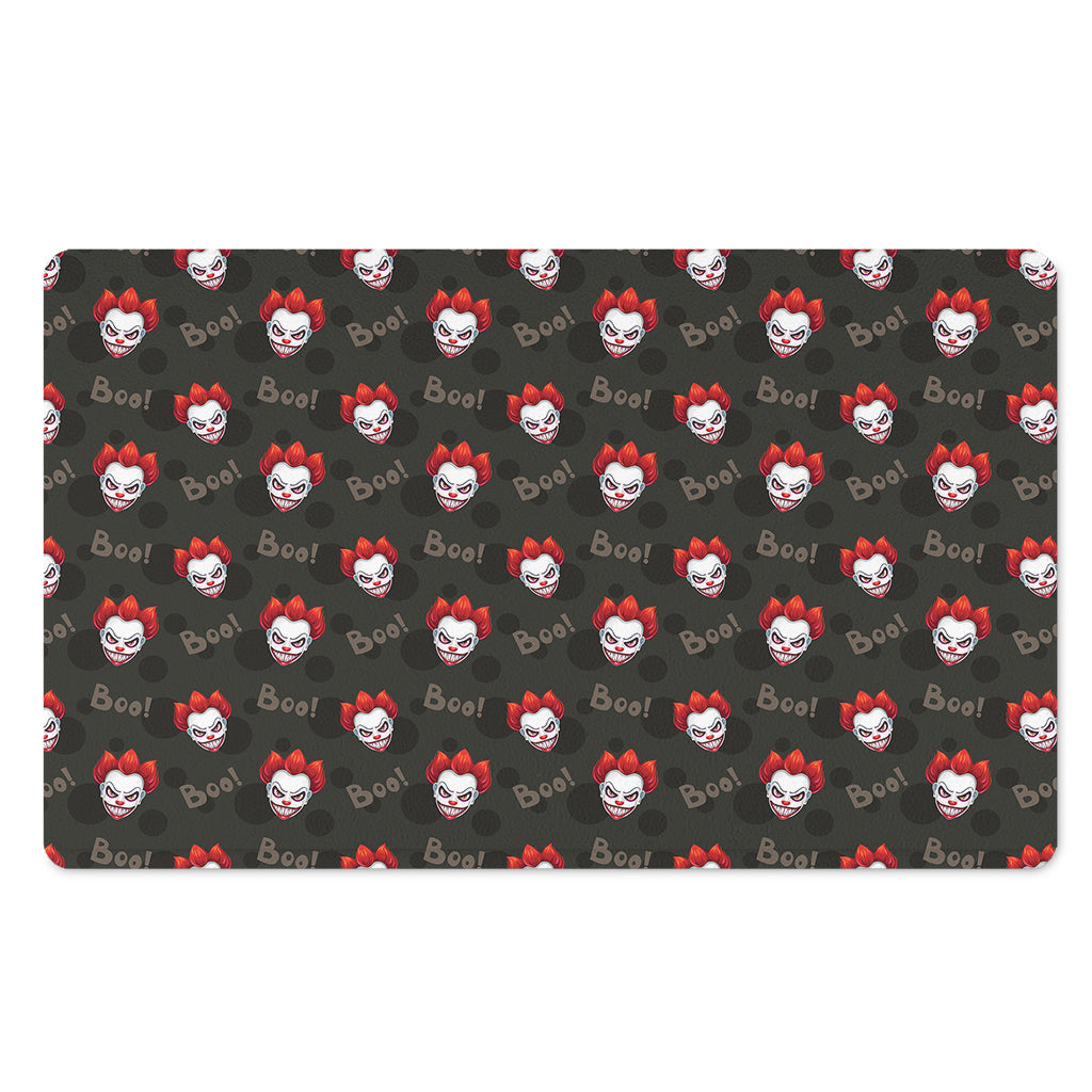 Evil Scary Clown Pattern Print Polyester Doormat