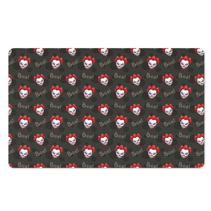 Evil Scary Clown Pattern Print Polyester Doormat
