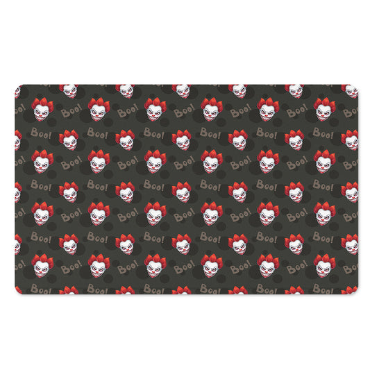 Evil Scary Clown Pattern Print Polyester Doormat