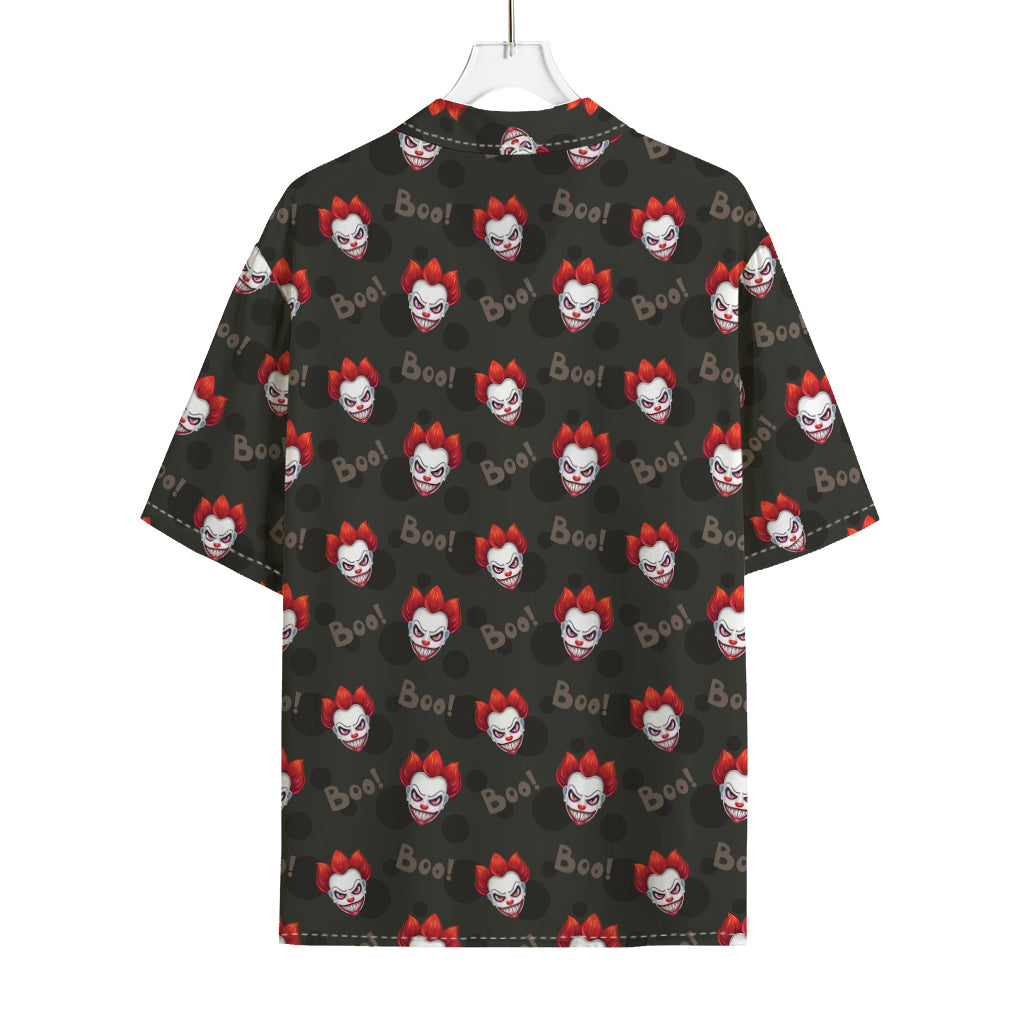 Evil Scary Clown Pattern Print Rayon Hawaiian Shirt