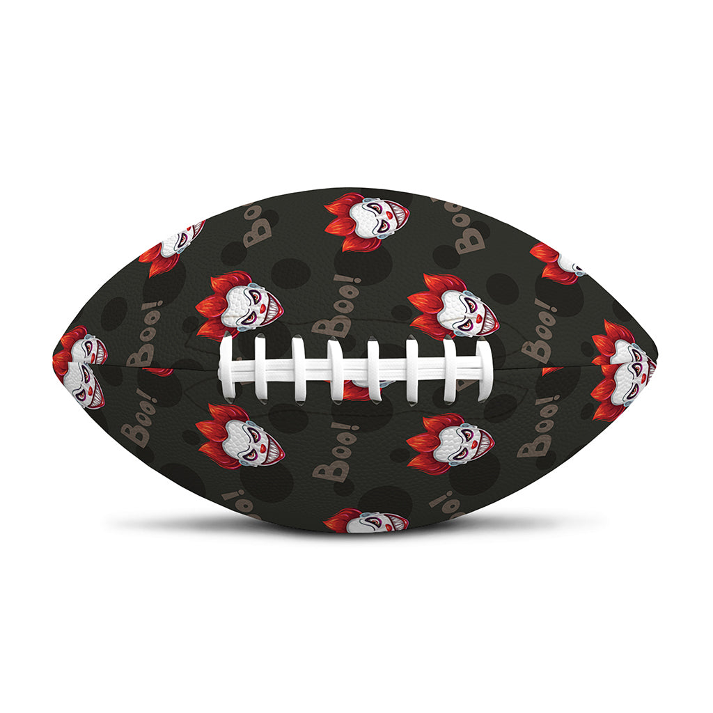 Evil Scary Clown Pattern Print Rugby Ball