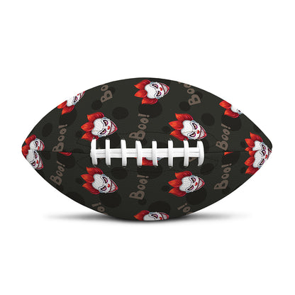 Evil Scary Clown Pattern Print Rugby Ball