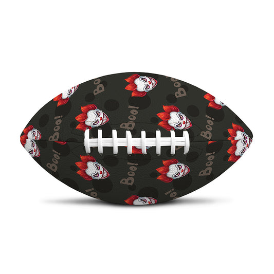 Evil Scary Clown Pattern Print Rugby Ball