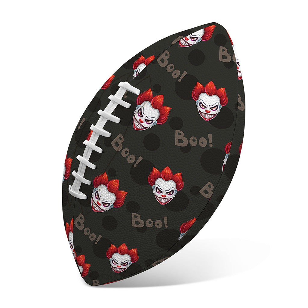 Evil Scary Clown Pattern Print Rugby Ball