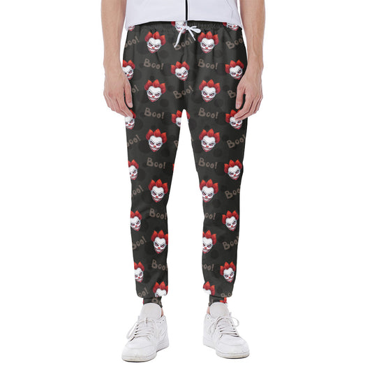 Evil Scary Clown Pattern Print Scuba Joggers