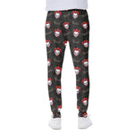 Evil Scary Clown Pattern Print Scuba Joggers
