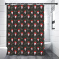 Evil Scary Clown Pattern Print Shower Curtain