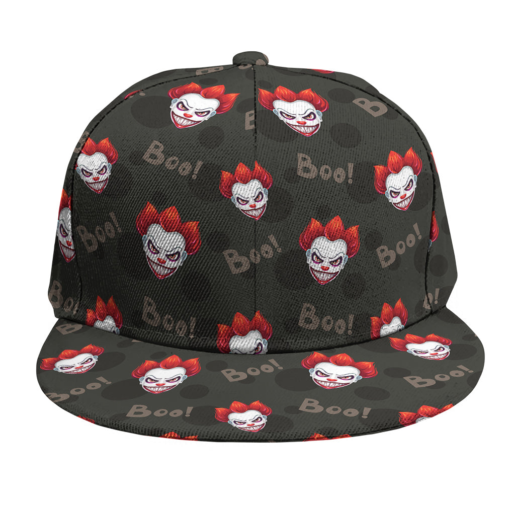 Evil Scary Clown Pattern Print Snapback Cap