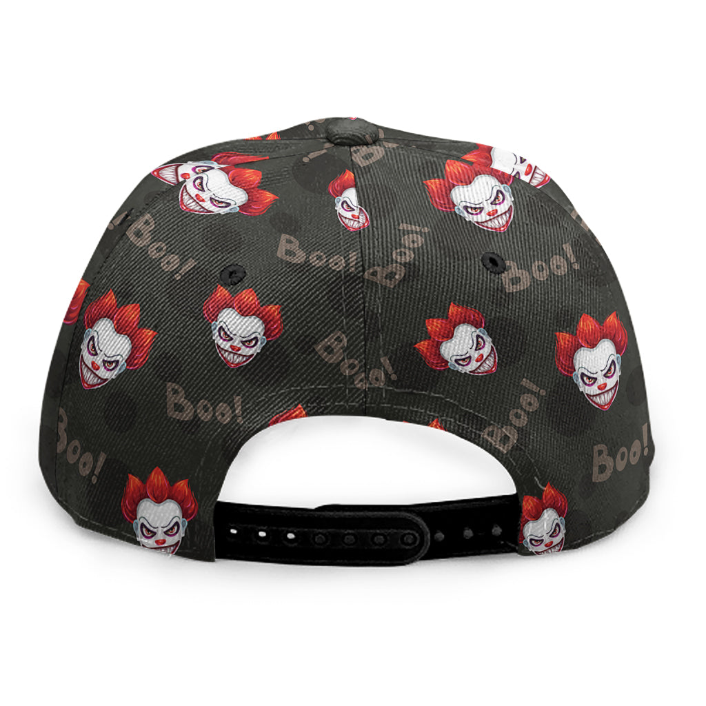 Evil Scary Clown Pattern Print Snapback Cap