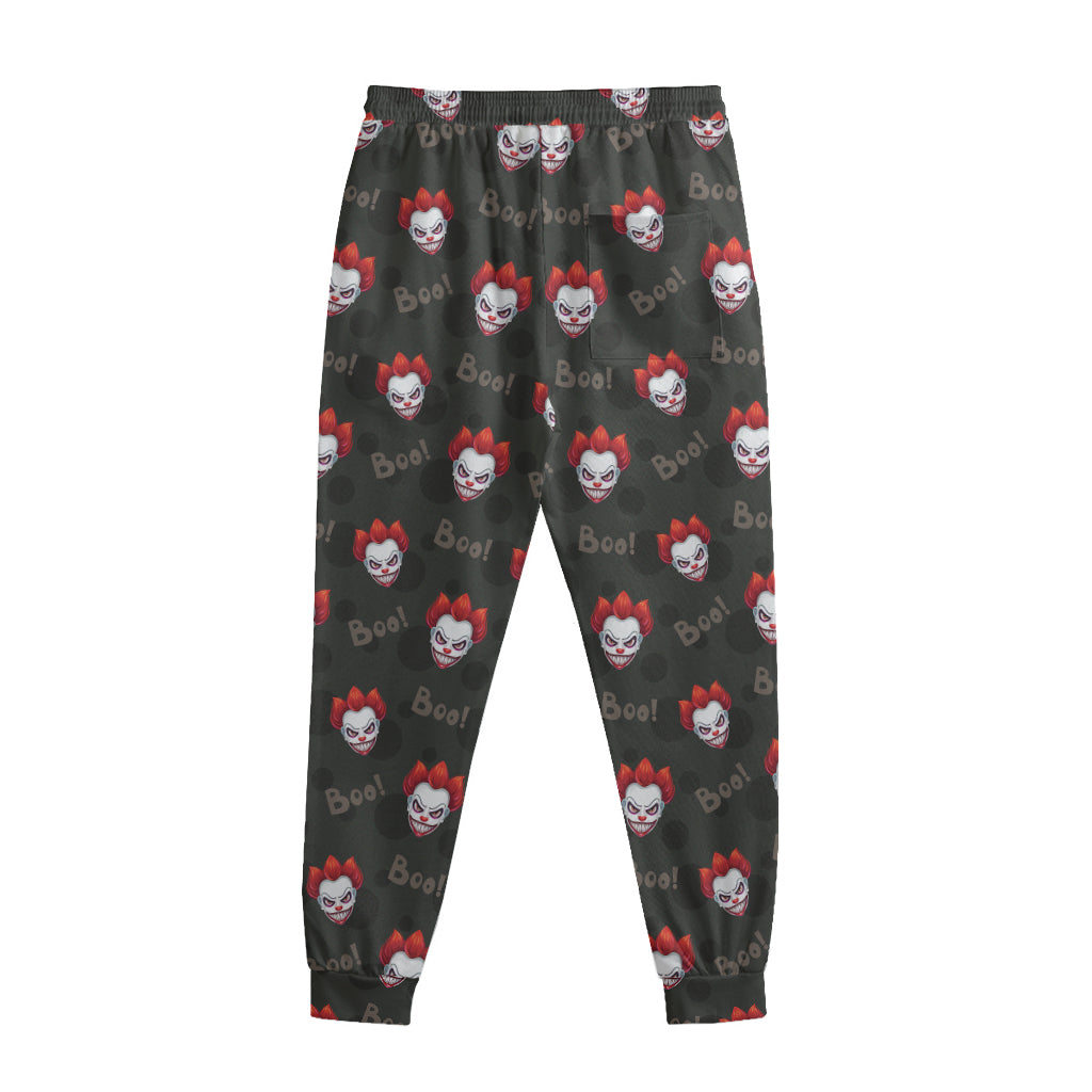 Evil Scary Clown Pattern Print Sweatpants