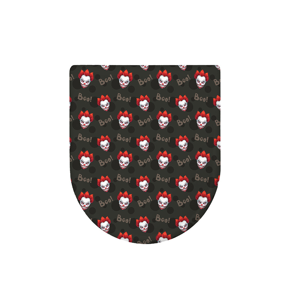 Evil Scary Clown Pattern Print Toilet Lid Cover