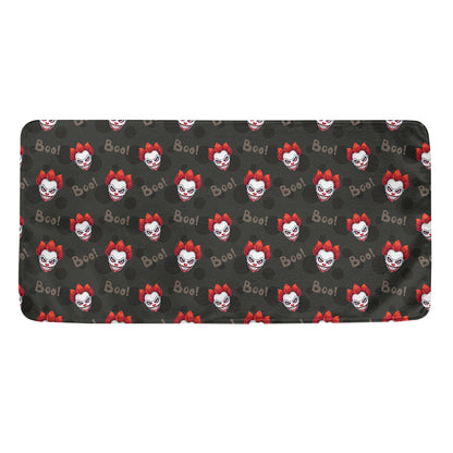 Evil Scary Clown Pattern Print Towel