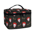 Evil Scary Clown Pattern Print Travel Makeup Bag