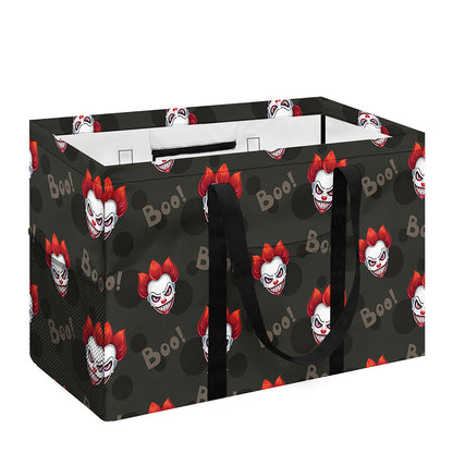 Evil Scary Clown Pattern Print Utility Tote Bag